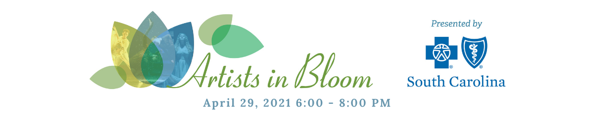 Artists in Bloom logo with date