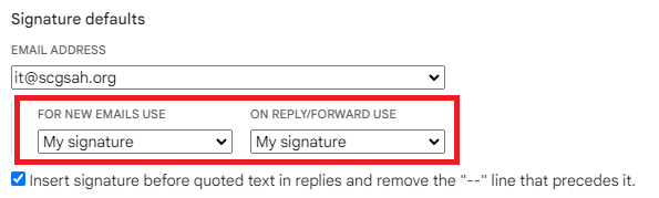 Email Signature Setup Step One