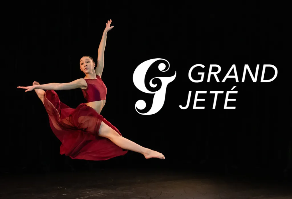 Grand Jeté dancer with logo